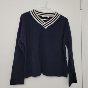 V-Neck Varsity Striped Sweater